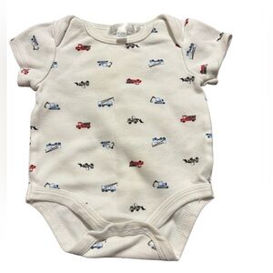 Cute Baby Onesie with Vehicle Print